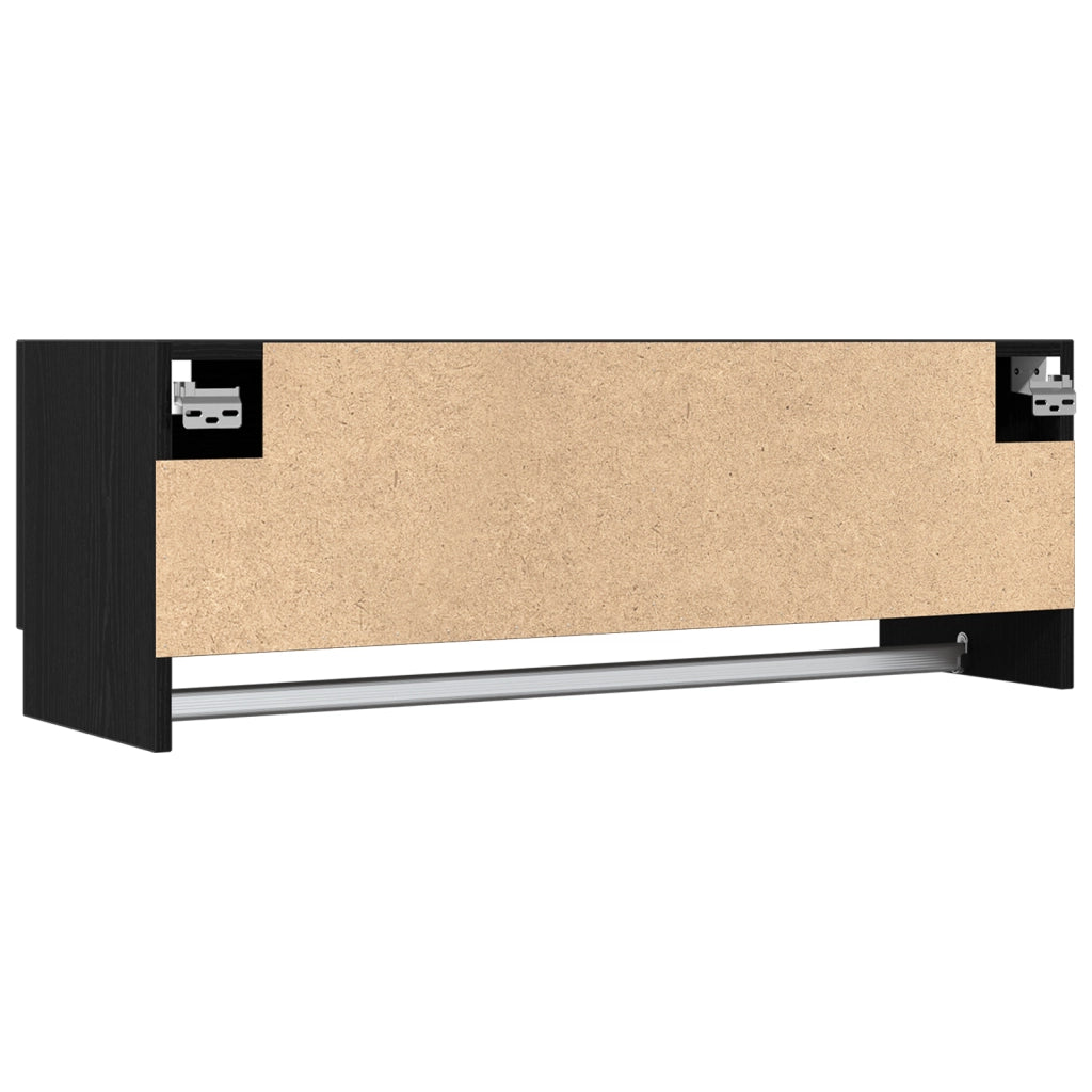Armadio  Nero Rovere 100x32,5x35 cm in legno ingegnerizzato