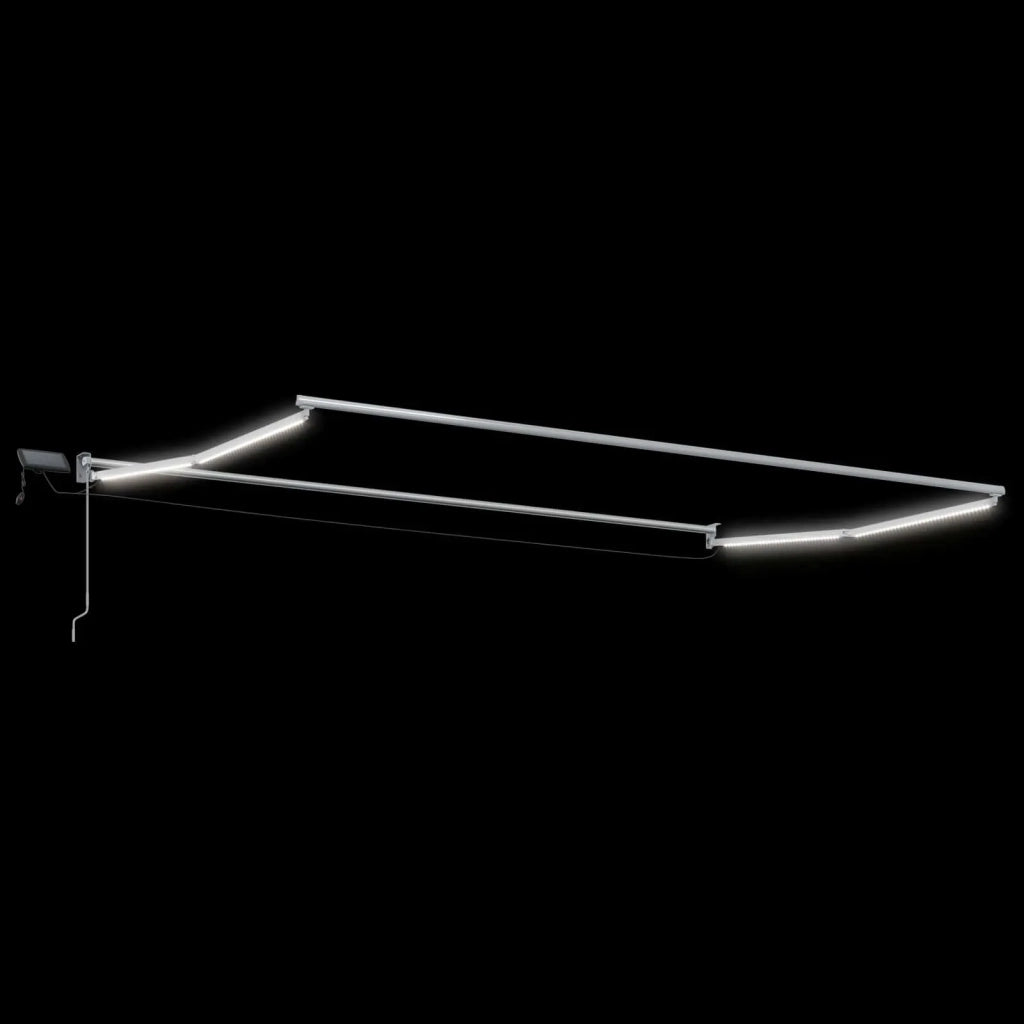 Tenda da Sole | Tenda retrattile manuale con LED Giallo e Bianco 4 ¡Á 3 m