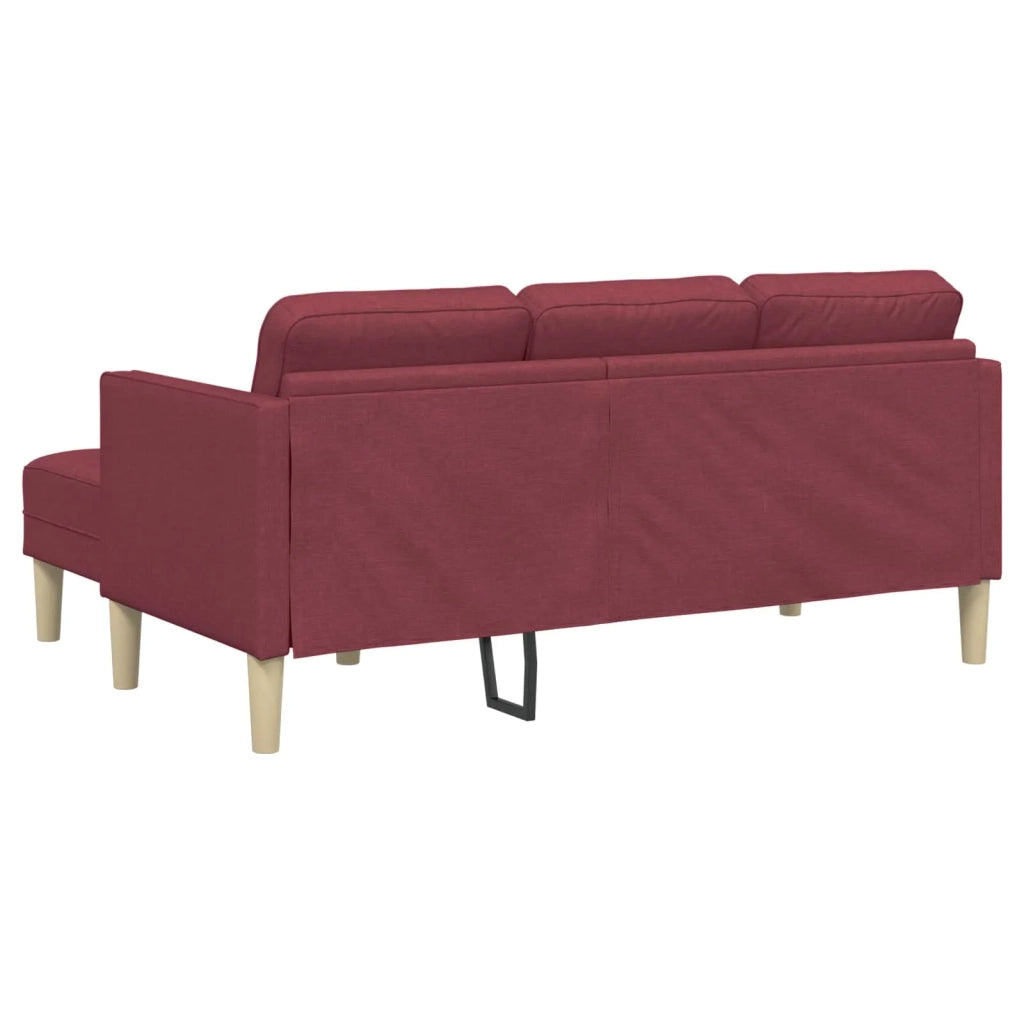Set di divani con cuscino 2 pcs Rosso Vino Poliestere 3329255