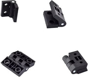 Scharniere in Kunststof 4 Stuks - Nero - Scharniere Resistenti - Per Armadio a Specchio - Angolo Aperto 180° - Scharniere