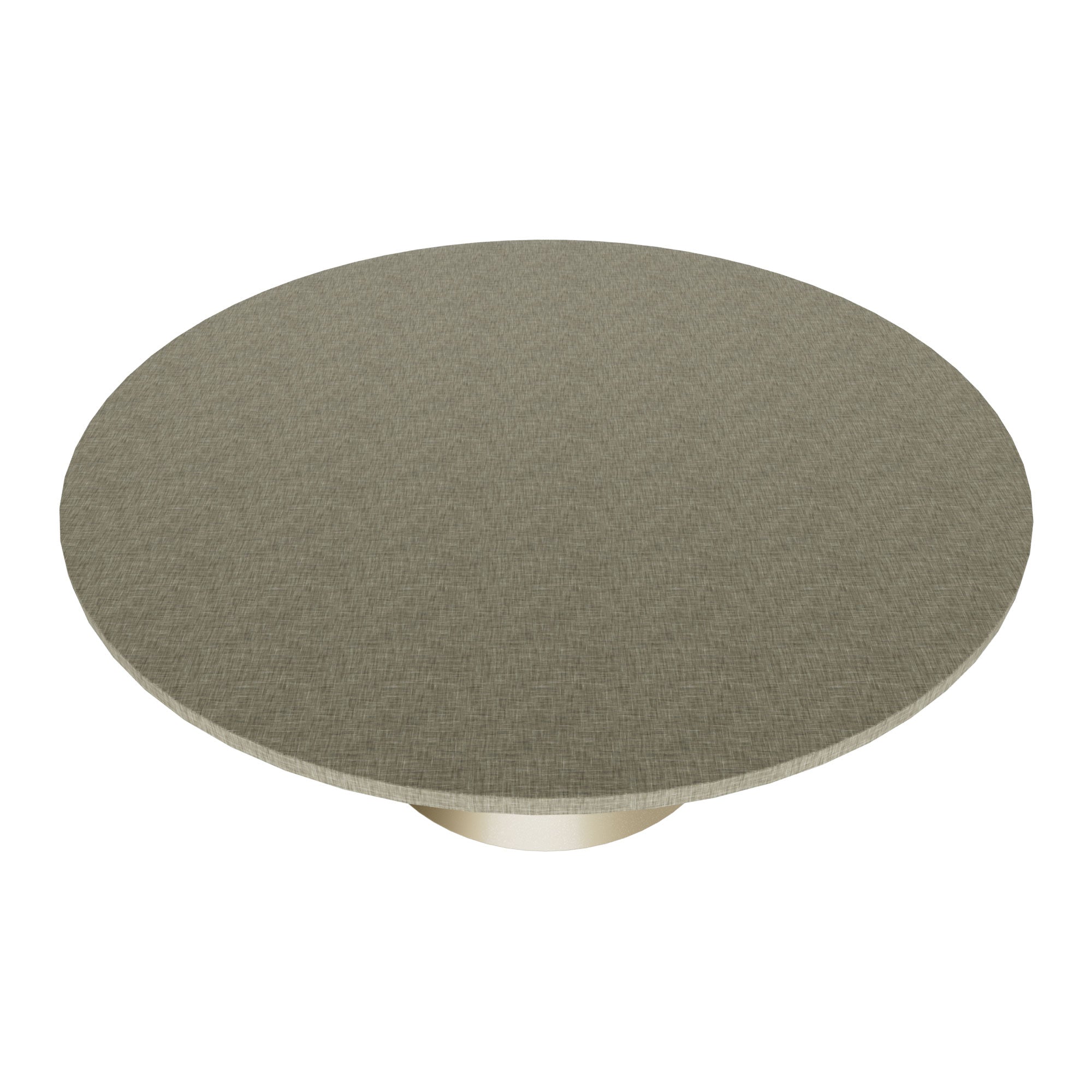 Artù Brass - Tavolo da pranzo rotondo ⌀ 120 cm in legno laminato con base a cono in metallo Grigio Testurizzato