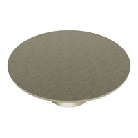 Artù Brass - Tavolo da pranzo rotondo ⌀ 120 cm in legno laminato con base a cono in metallo Grigio Testurizzato