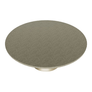 Artù Brass - Tavolo da pranzo rotondo ⌀ 120 cm in legno laminato con base a cono in metallo Grigio Testurizzato
