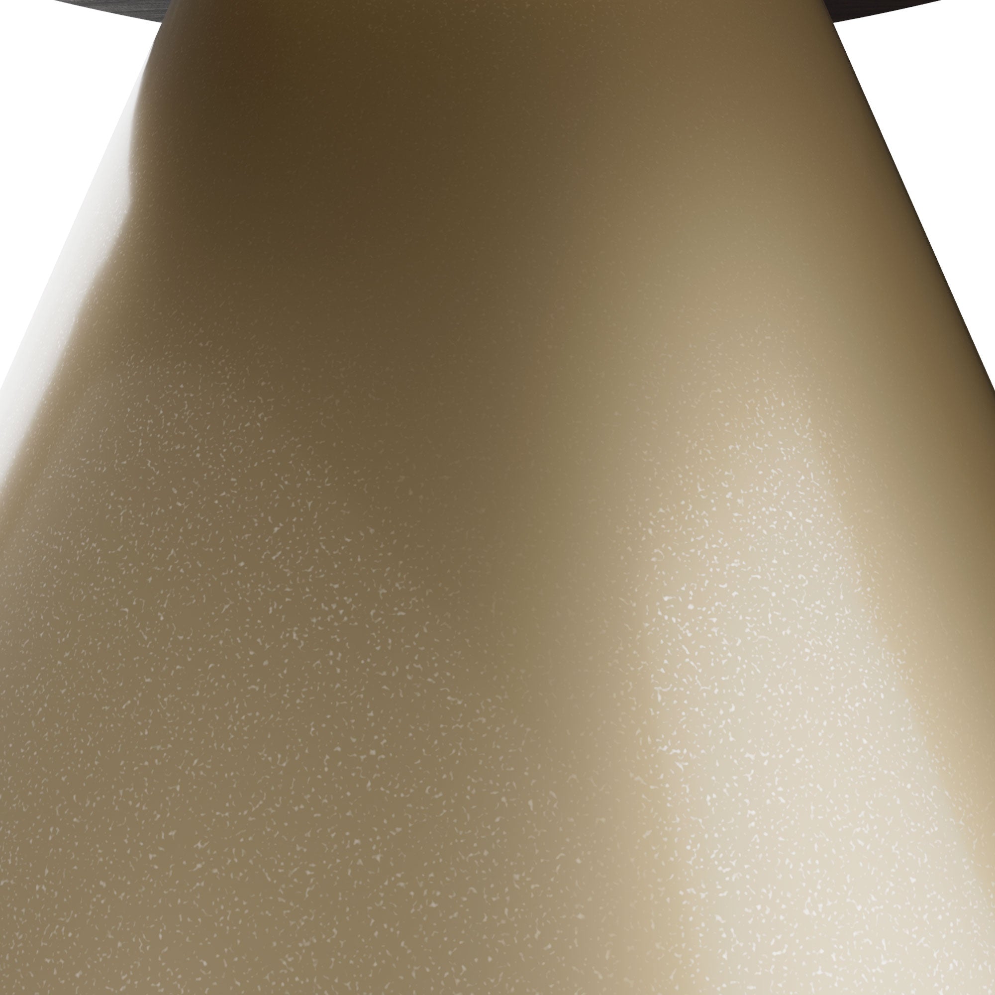 Artù Brass - Tavolo da pranzo rotondo ⌀ 120 cm in legno laminato con base a cono in metallo Grigio Testurizzato