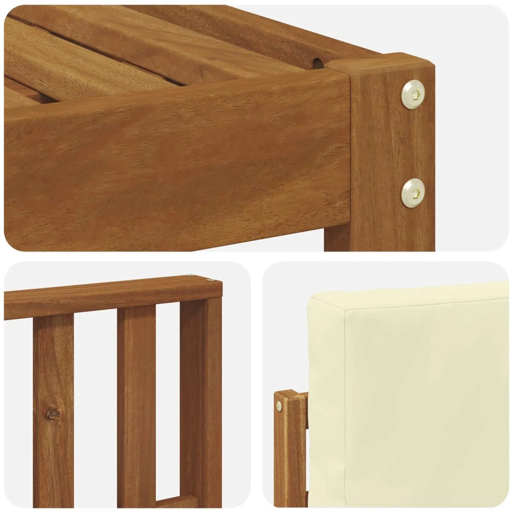 Set di divani da esterno con cuscino 6 pcs Naturale e Crema