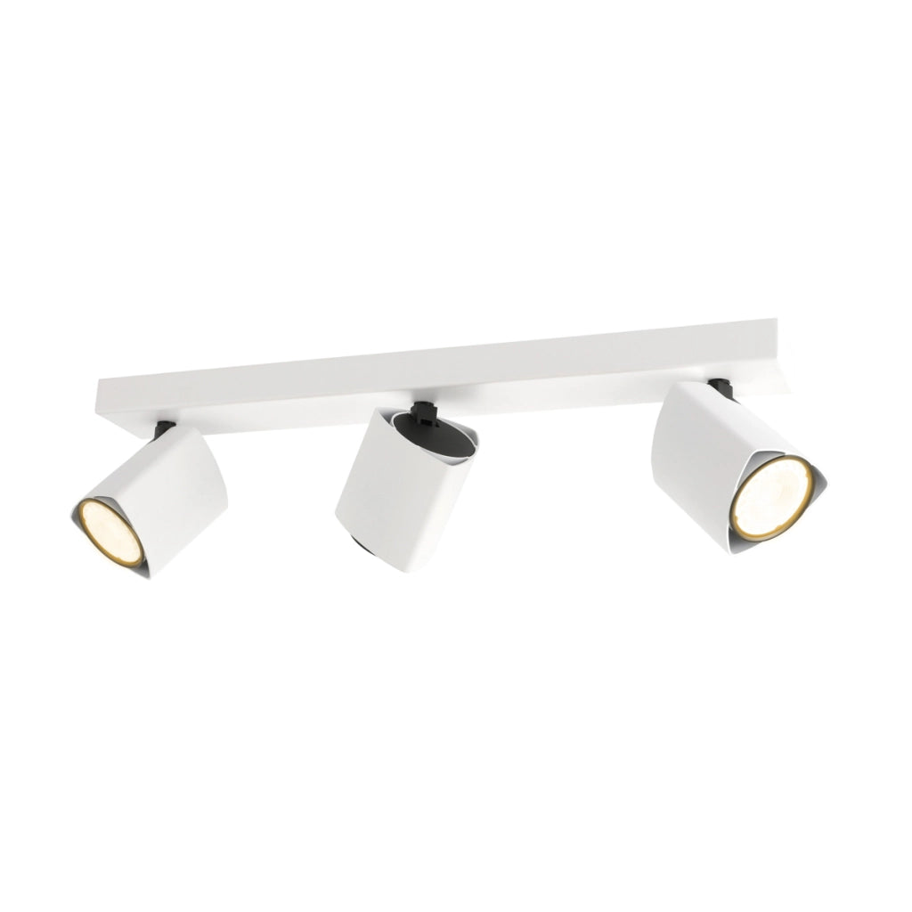Faretto soffitto 3 orientabili bianco/nero GU10 Italux