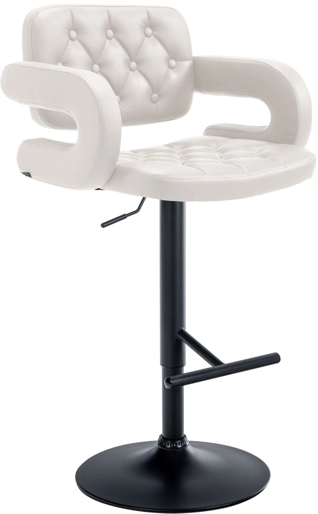 Sgabello Dublin in similpelle bianco,nero