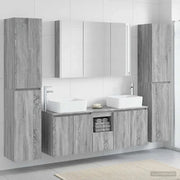 Set di mobili per il bagno 6 pcs Sonoma grigio 3407236