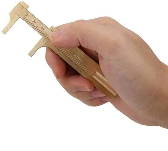 Aiuto di misurazione manuale con schermo retro-stilistico - Materiale messing - Misura 8cm - Retro-stilistico - Misurazioni precise