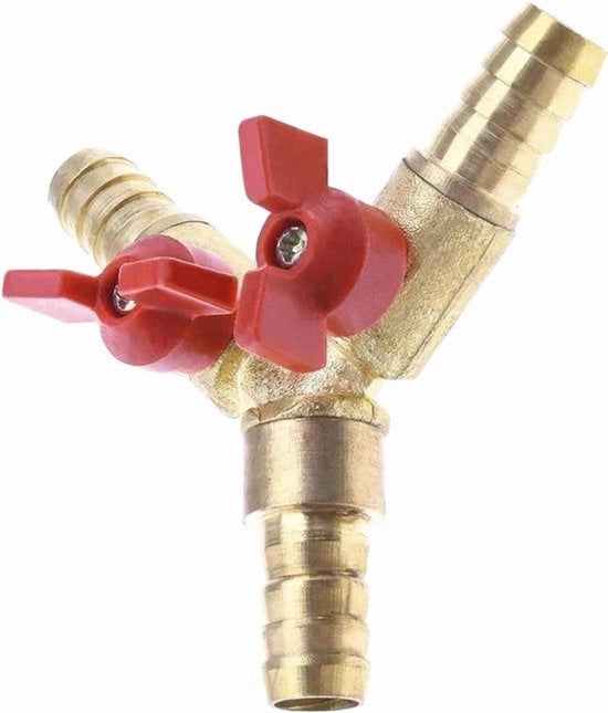 Y 3-Modalità Slang Connettore - Valvola a Sfera per Messing - Accessori per Falegnami - Aria Acqua Gas - 10 mm