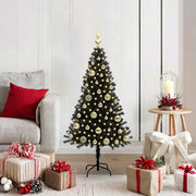 Albero di Natale con 150 LED con supporto Nero 120 cm PVC 3396460