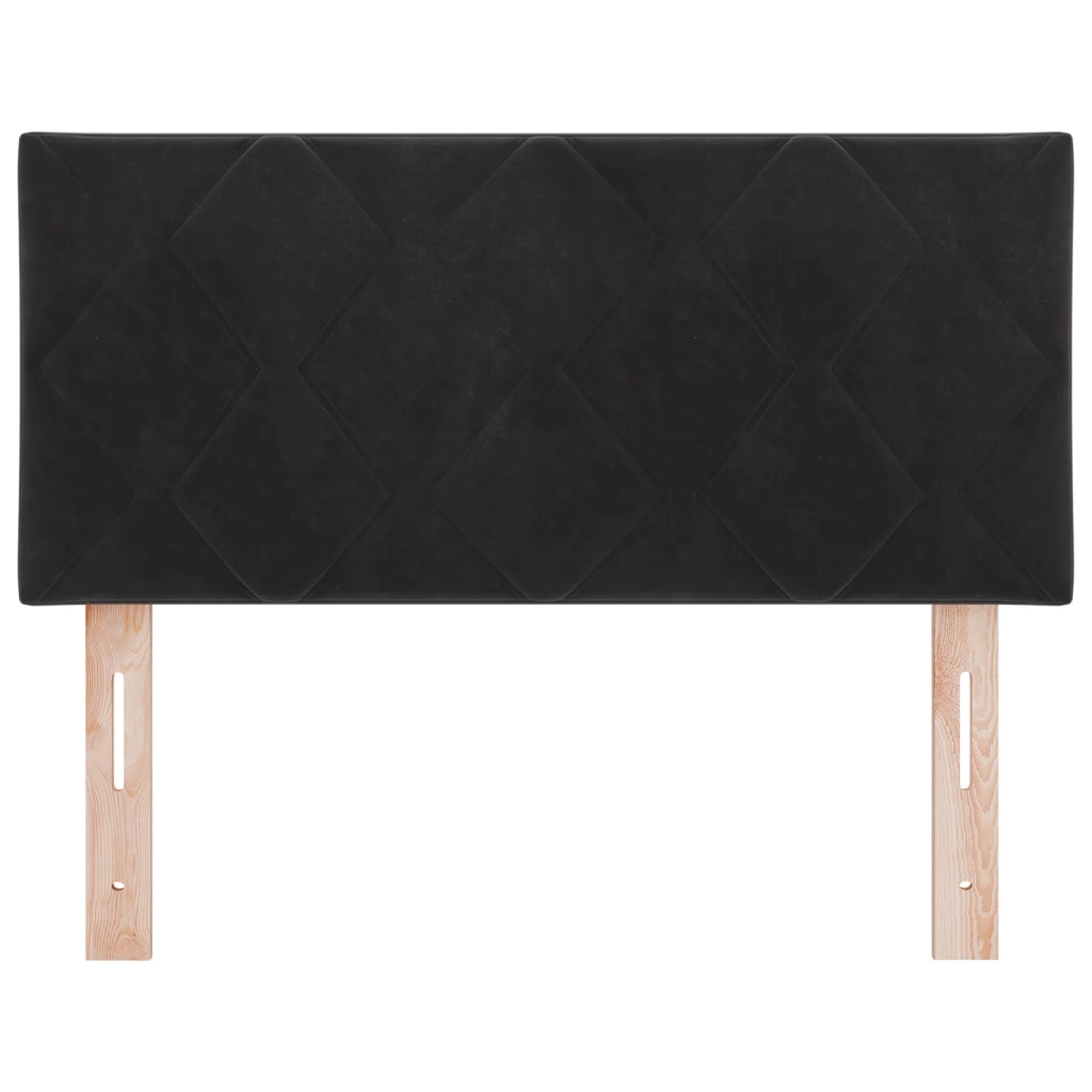 Testiera LED Nera Set di 2 Nero Tessuto 90 cm USB-C