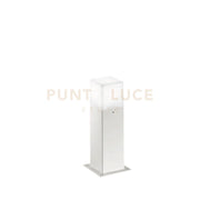 GES401- PALETTO ALLUMINIO 1 LUCE ATTACCO E27 COLORE BIANCO H.30CM