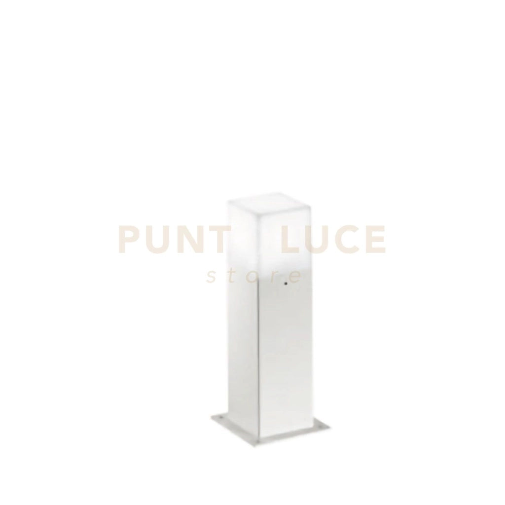 GES401- PALETTO ALLUMINIO 1 LUCE ATTACCO E27 COLORE BIANCO H.30CM