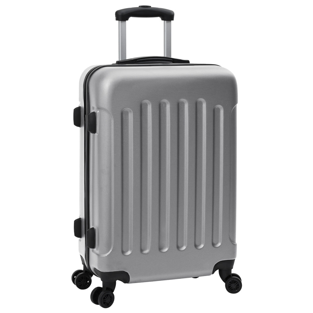 Set di valigie 3 pcs Bagaglio rigido Argento 20'' 24'' 28'' ABS