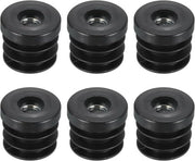 Insetti per tubi circolari con avvito M10, 6 pezzi, diametro esterno 30 mm - plastica nera