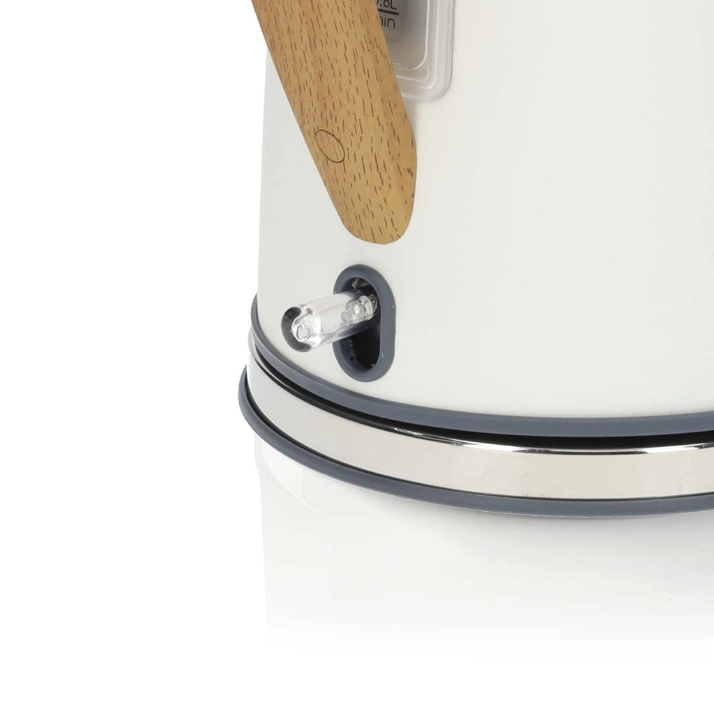 Bollitore elettrico Soft Touch da 1,7 l 2200 W con regolatore Strix Bianco Nedis