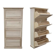 Scarpiera classica in legno 4  ribalte grezzo l.80 p.30 h.170 (1220) - Mobili 2G
