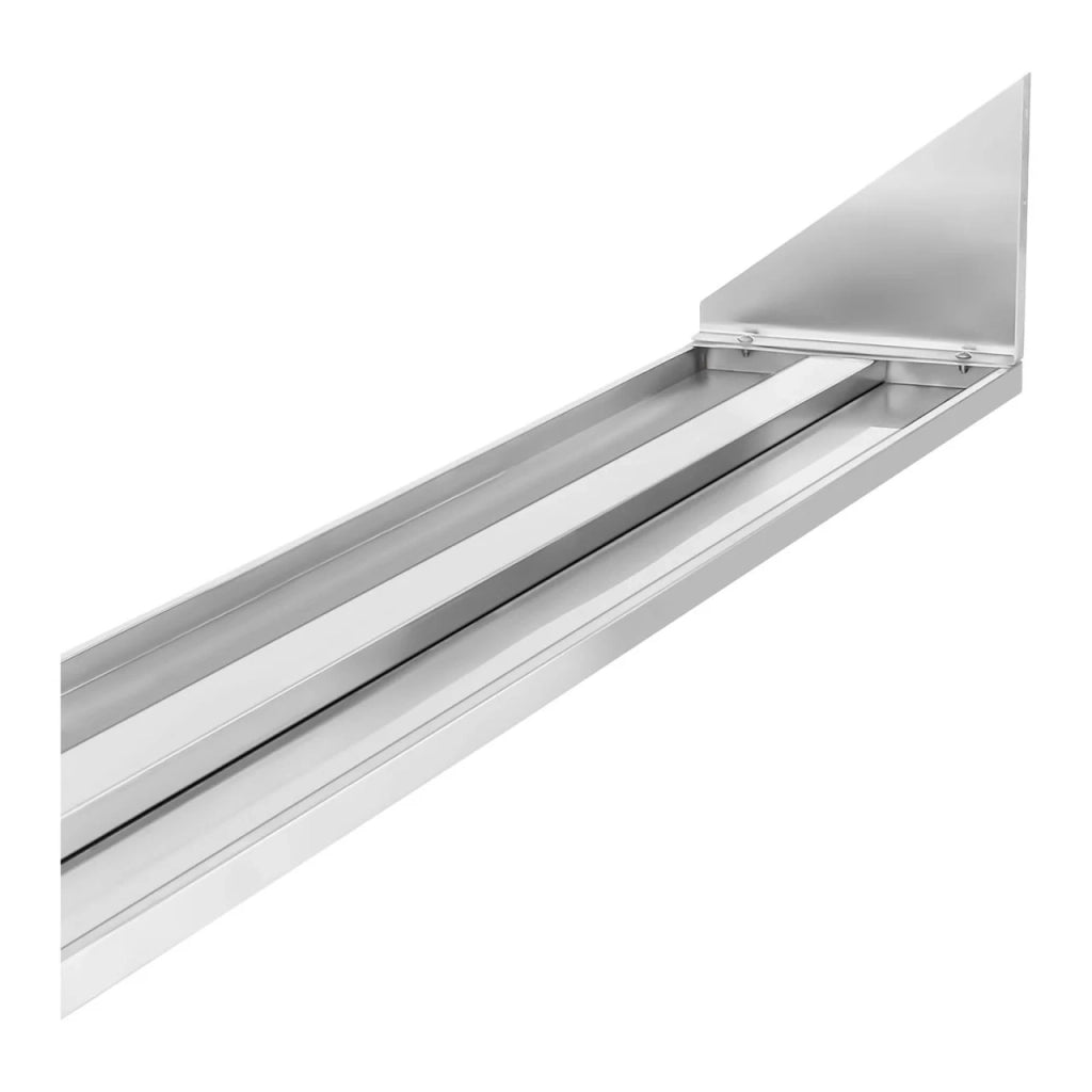 Mensola da parete professionale in acciaio inox - 2 ripiani - 40 x 80 cm 14_0001559