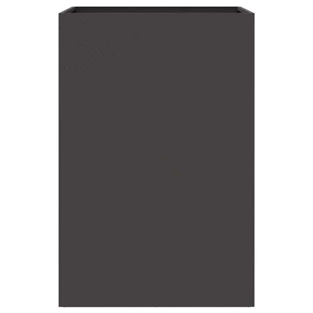 Fioriera rialzata per piante fiori terrazza giardino 52 x 48 x 75 cm acciaio nero 02_0037685