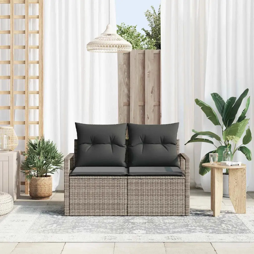 Divano da giardino con cuscino 120 x 62 x 69 cm. polyrattan 42006764