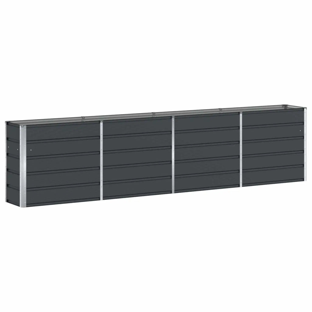 Fioriera Antracite 320 x 40 x 75 cm Acciaio