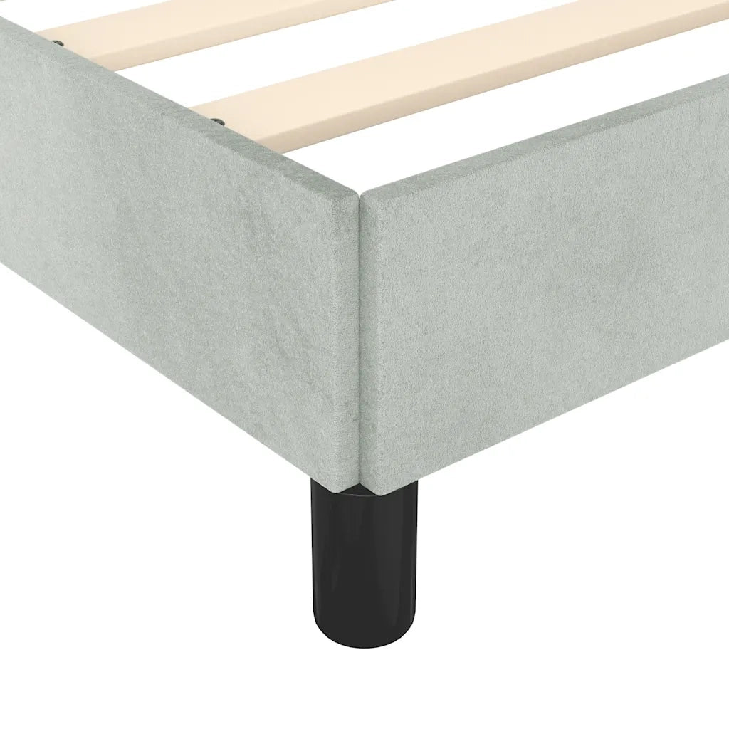 Struttura letto senza Materasso Grigio Chiaro 152x203 cm matrimoniale Velluto 347009