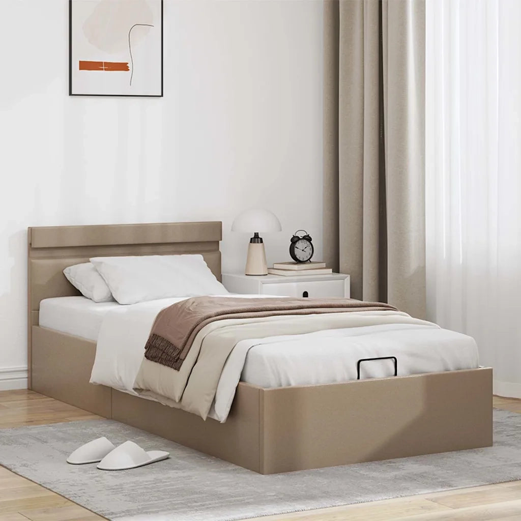 Giroletto Idraulico con LED Cappuccino Similpelle 100x200cm 285559