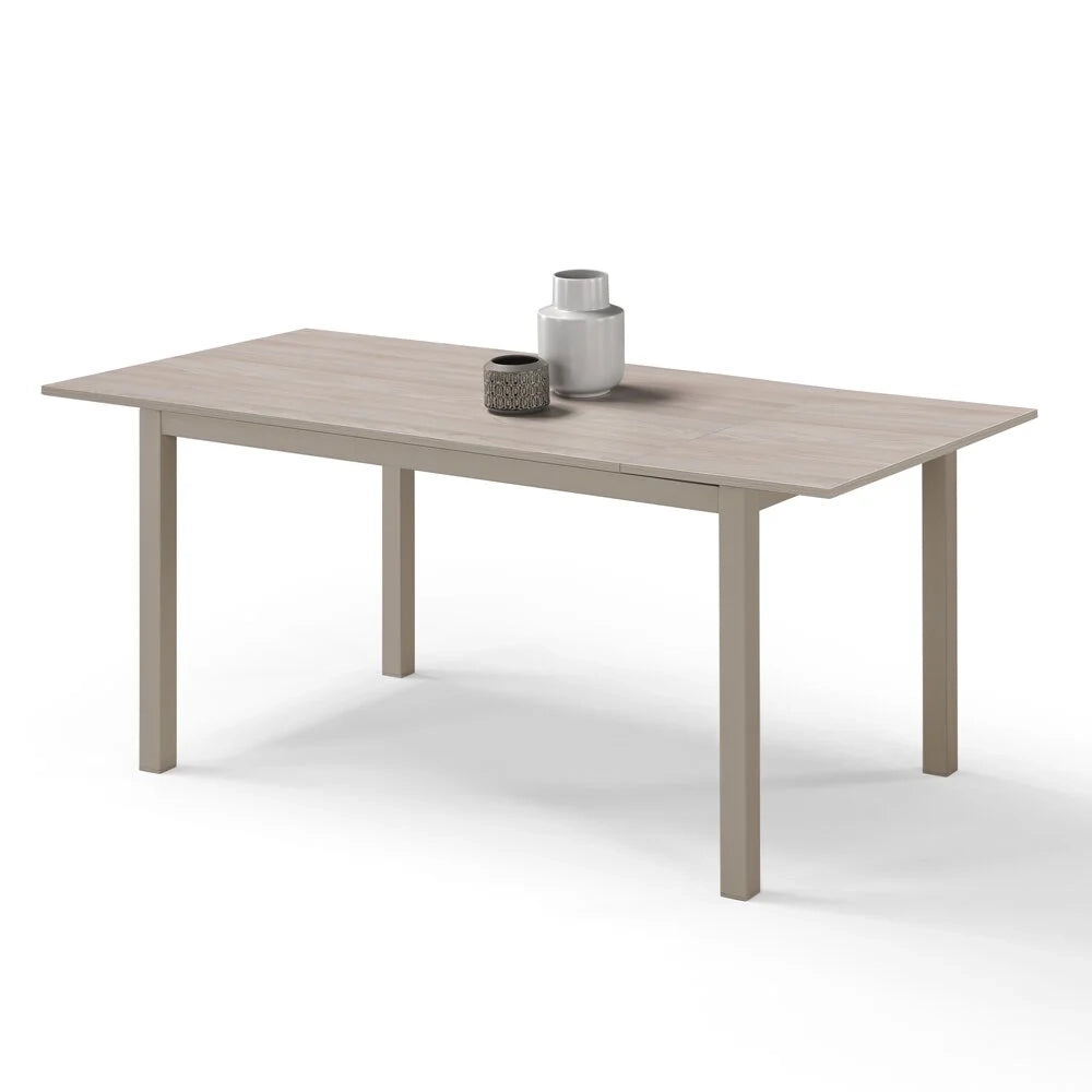 Tavolo da pranzo allungabile Olmo 110x70 modello GIOTTO MADE IN ITALY con allunga laterale 40 cm per sala da pranzo, cucina e soggiorno, design moderno