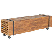 Mobile Porta TV 110x30x32,5 cm in Legno Massello di Teak cod mxl 19812