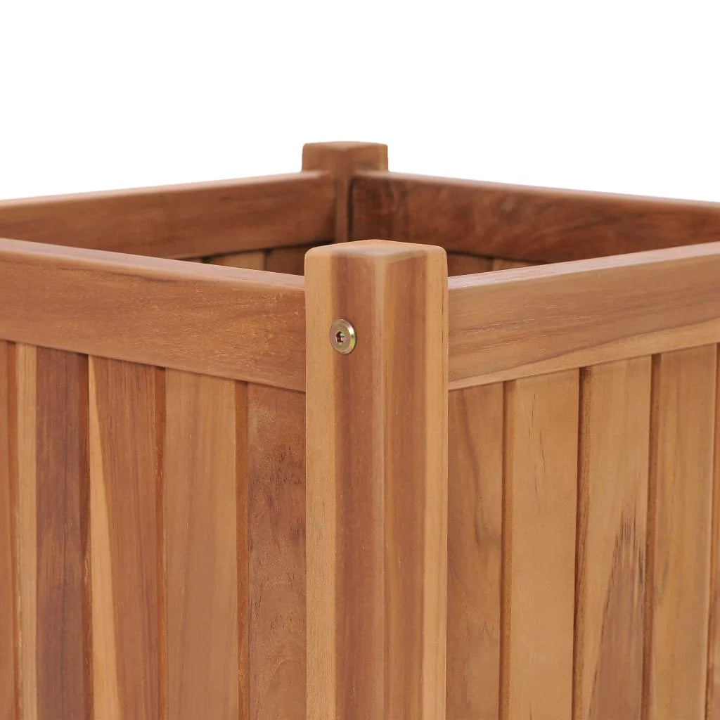 Fioriera rialzata per piante e fiori terrazza/giardino 40 x 40 x 40 cm legno massello di teak marrone 02_0039230