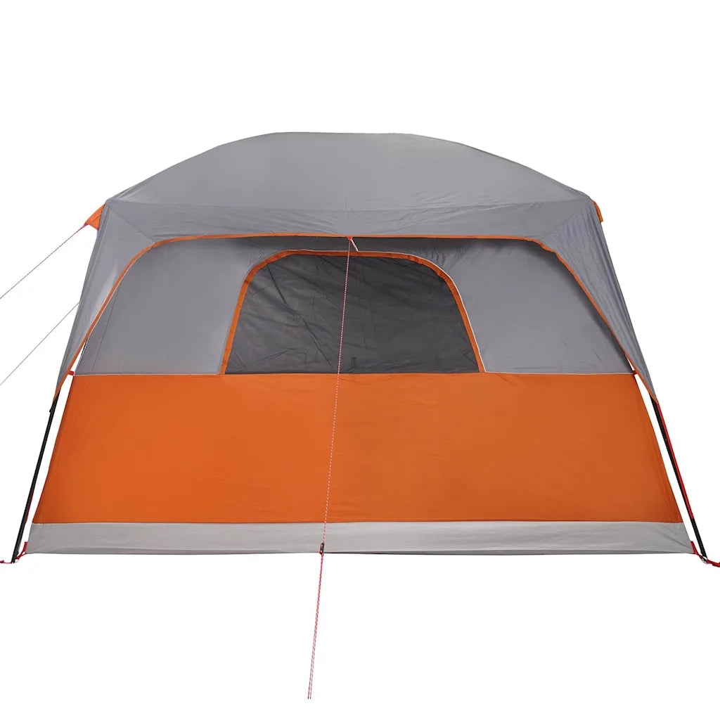 Tenda Familiare Cabina 8 Persone Grigia Arancione Impermeabile 94535