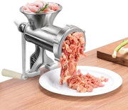 Molinello manuale per carne in alluminio – Tritacarne con vite di fissaggio per tavolo – Adatto per carne e salsiccia - Idoneo per uso domestico - Processore per carne di manzo e verdure - Resistentente al lavastoviglie