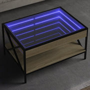 Tavolino da Salotto con LED Infinity Rovere Sonoma 70x50x38 cm 847703