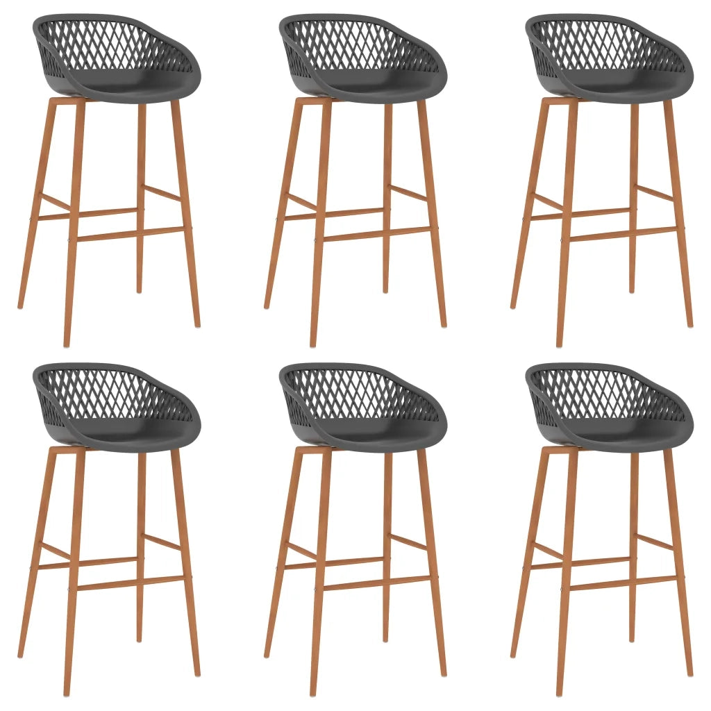 Set da Bar 7 pz Nero e Grigio 3057394