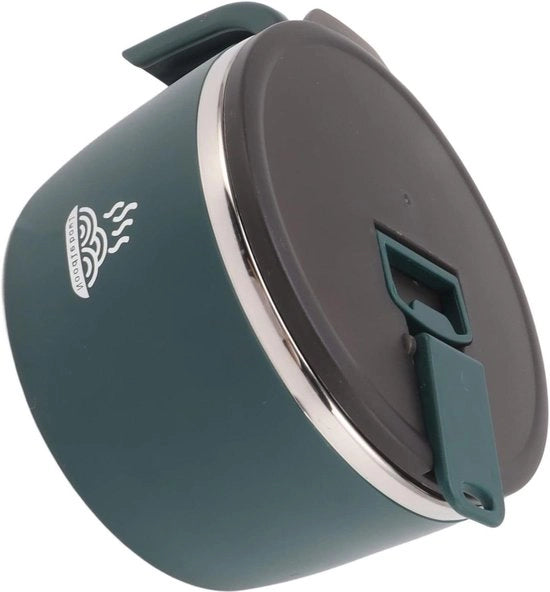 Pentola a doppio strato in acciaio inossidabile 900ml con coperchio - Aggiungi verdure - Isolante interno doppio strato