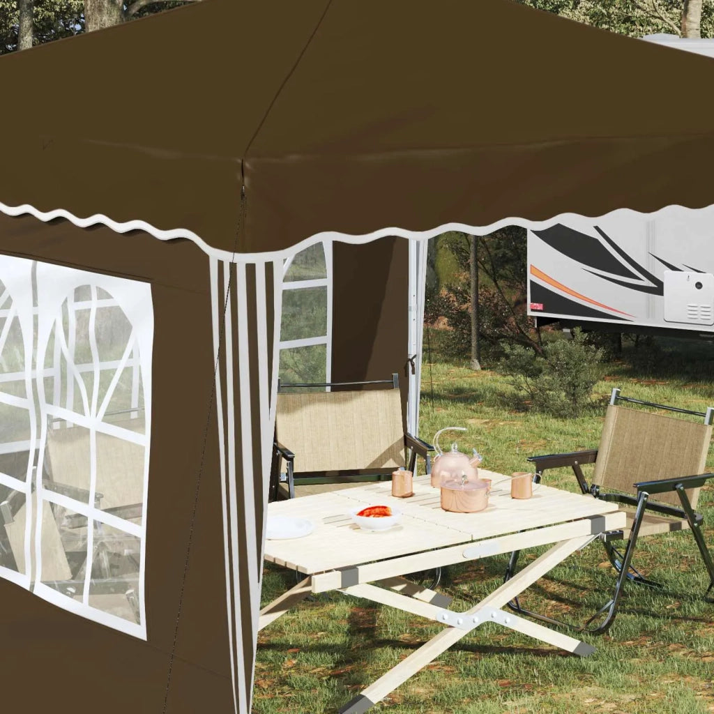 Tenda per feste a pop-up 288 x 288 x 245 cm Tortora