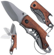 Multitool 4-in-1 in Acciaio Inox - Pieghevole - Leggero - Kit di Emergenza - Dimensioni 9 x 3,7 cm