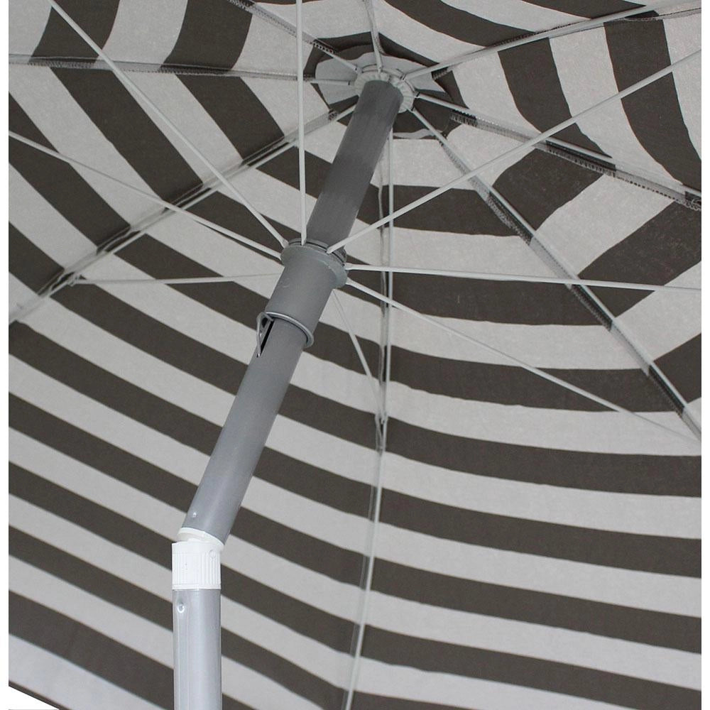Ombrellone da Giardino Ø2 m Palo Ø33 mm in Acciaio Maffei Venezia Duplex Tortora/Bianco e Tortora