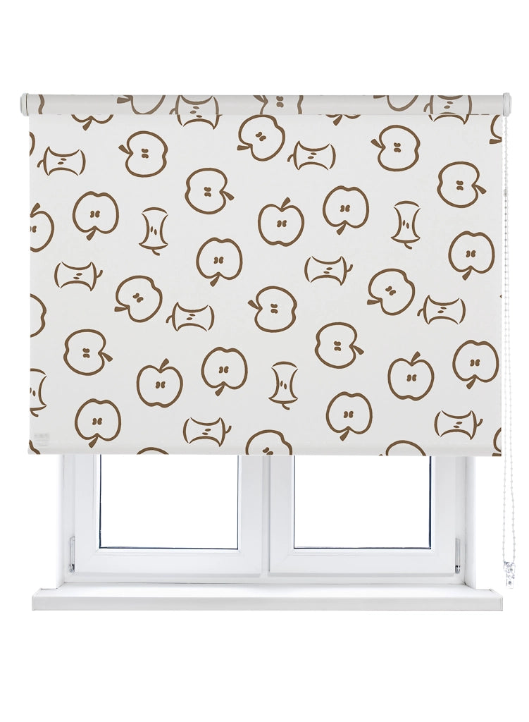 VIEWTEX Tenda a rullo Jazz Printed Bianco e Marrone 150 X 250cm - Made in Europe - 5 anni di Garanzia