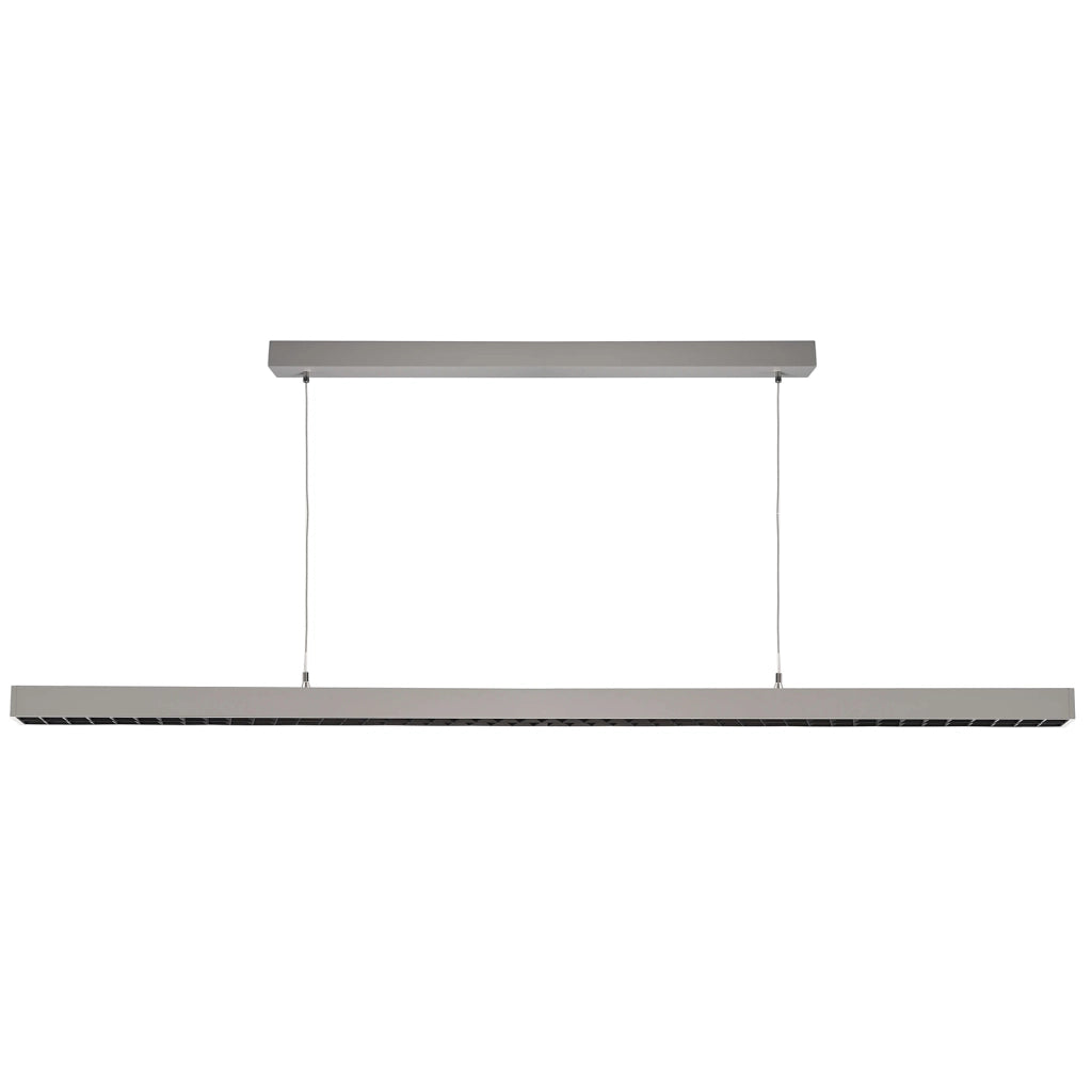 Lampadario LED 60W dimmerabile pendente barra sospensione doppia emissione 4000K luce indiretta scrivania ufficio GRIGIO