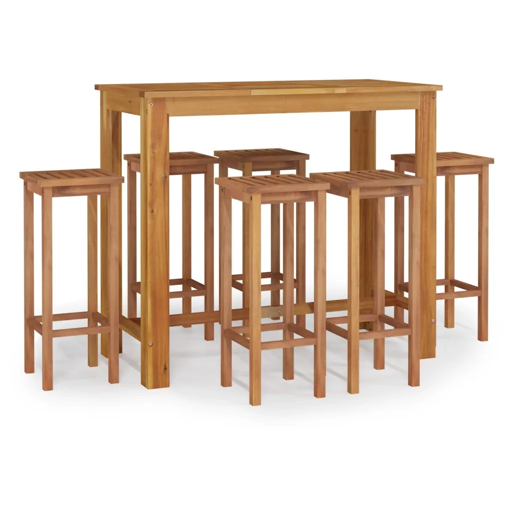 Set da Bar da Giardino 7 pz in Legno Massello di Acacia 3154393