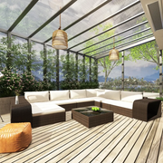 Set Divani da Giardino 10 pz con Cuscini in Polyrattan Marrone 46814
