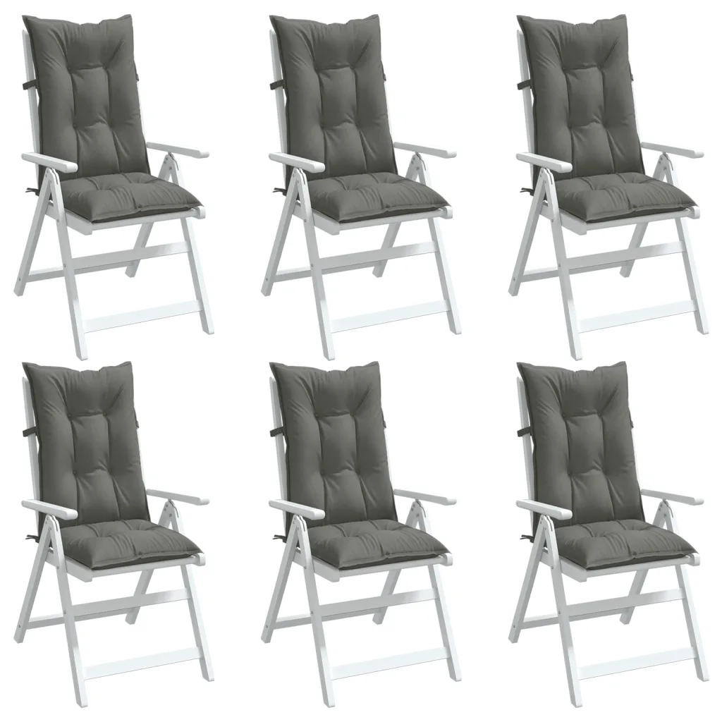 Cuscini Sedia Schiena Alta 6 Grigio M¨¦lange 120x50x7 Tessuto