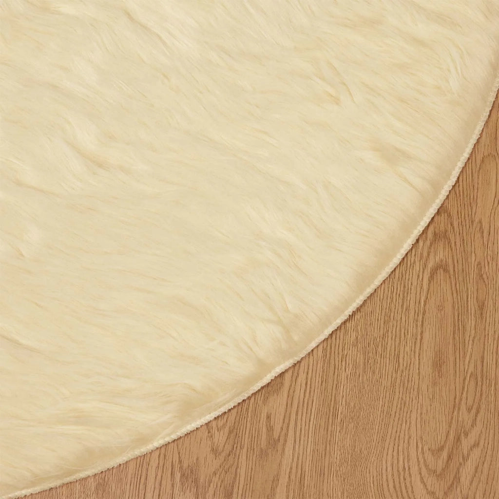 Tappeto in finta TAFALLA Crema Ø 100 cm Poliestere 42021514