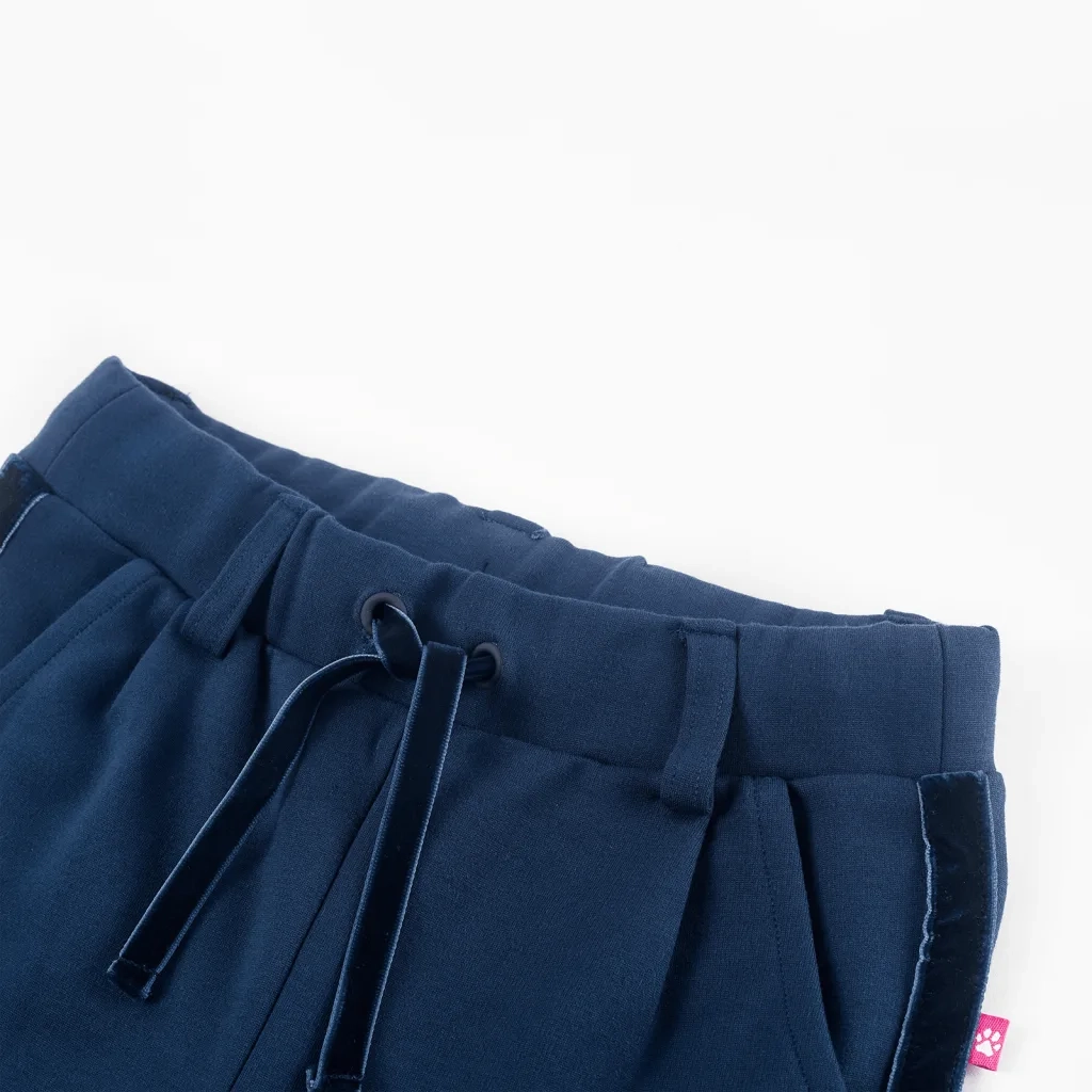 Pantaloni per Bambini con Finiture Nere Blu Marino 128 CFW5140382