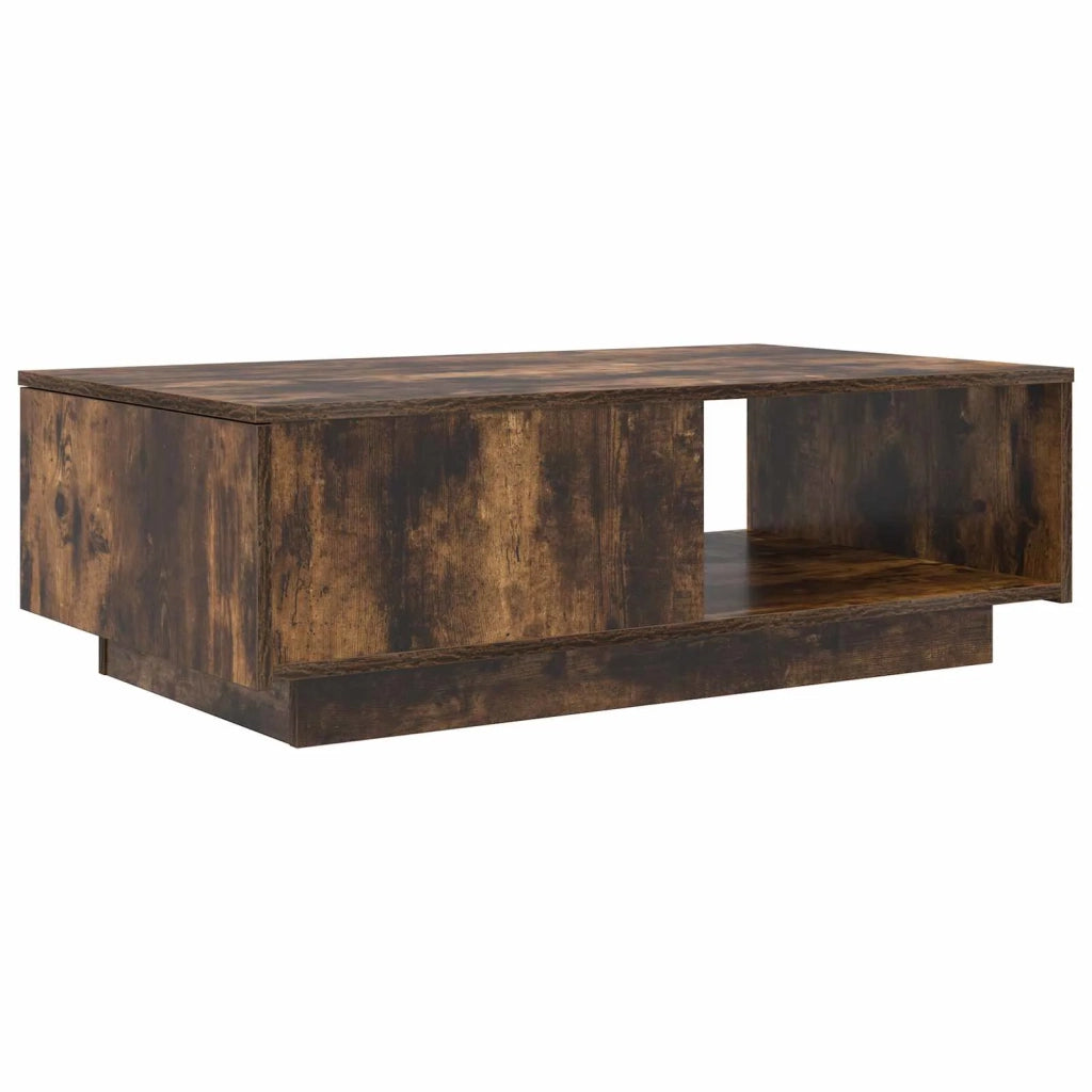 Tavolino da salotto | Tavolino da caff¨¨ | Tavolino da Soggiorno con cassetto Rovere fum¨¦ 95 x 55 x 31 cm