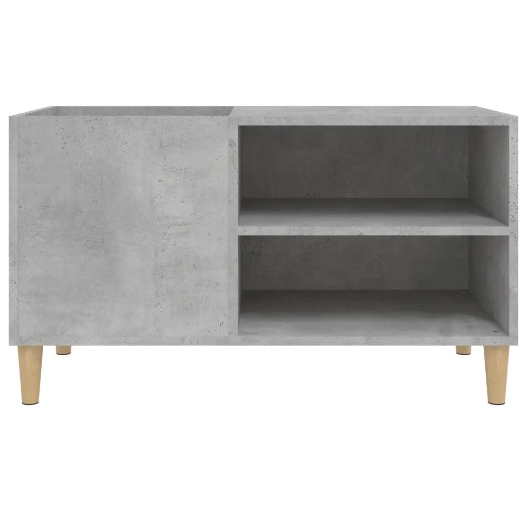 Mobile porta dischi pratico e classico 84 x 38 x 48 cm stile contemporaneo contenitore in legno grigio cemento 02_0049198