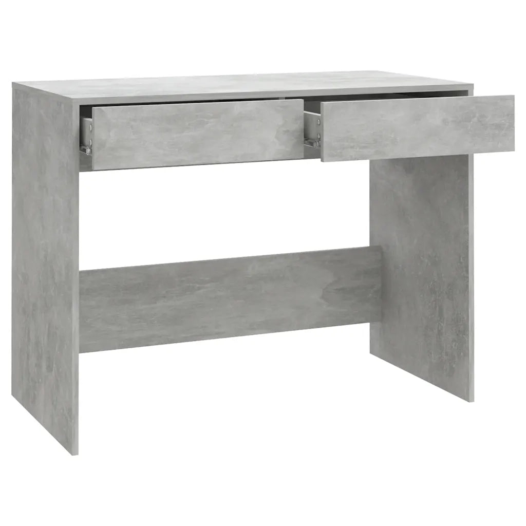 Scrivania | Tavolo da Ufficio Grigio Cemento 101x50x76,5 cm in Truciolato
