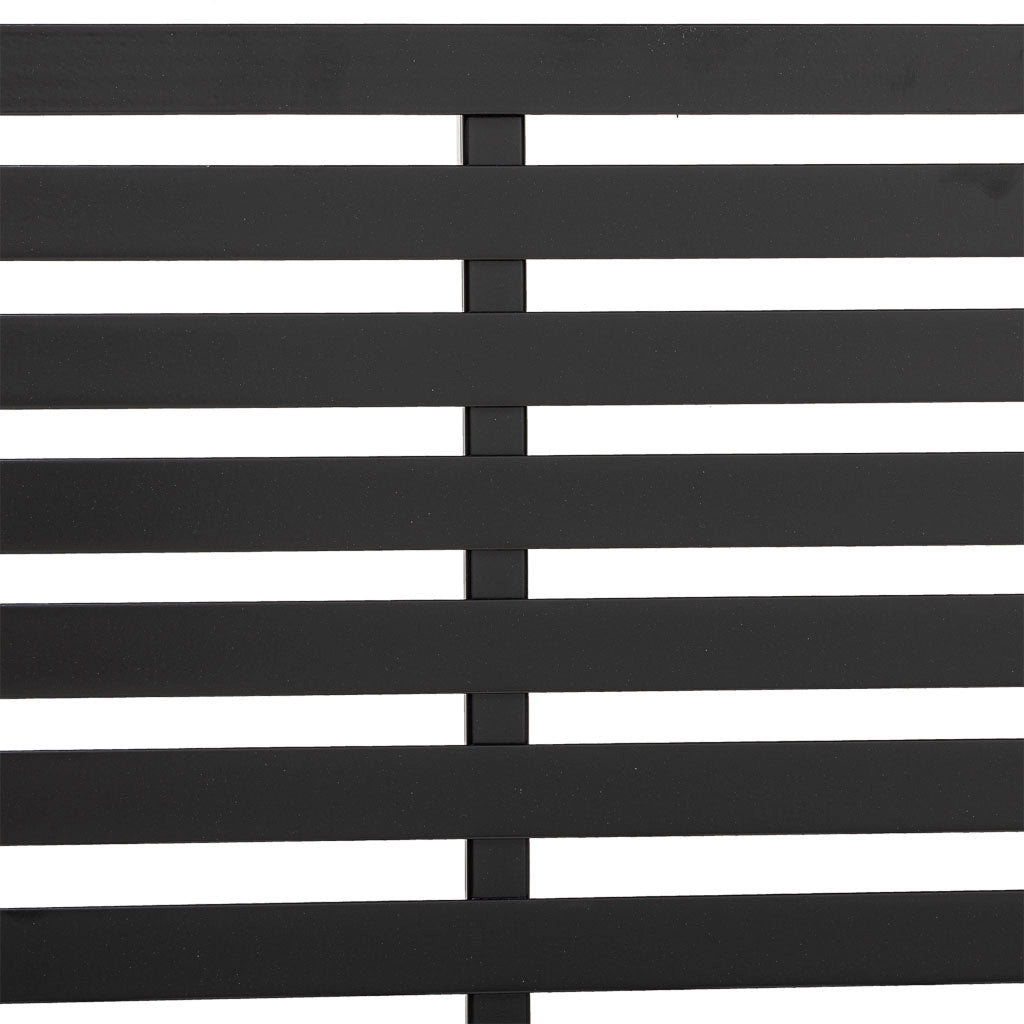 Panca in ferro battuto nera 110x50x88h